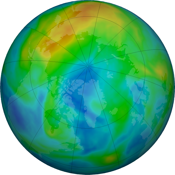 Arctic ozone map for 23 November 2017